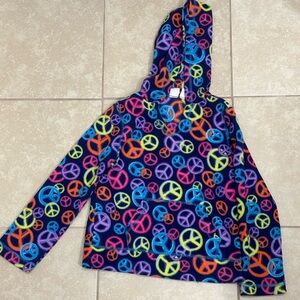 The children’s place Kids Girls Purple peace Pullover Sweater Hoodie size 7-8